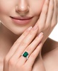 EFFY® Lab Grown Emerald (5-5/8 ct. t.w.) & Lab Grown Diamond (1/2 ct. t.w.) Ring in 14k White Gold