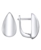 Silver Plated or 18k Gold Plated Brass Hinged Pear shape Earring