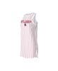 Women's White St. Louis Cardinals Reel Pinstripe Knit Sleeveless Nightshirt