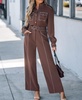 Women's Elegant Belted Utility Jumpsuit