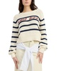 Women's Helena Cotton Striped Cropped Sweater