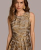 Women's Metallic Brocade A-Line Dress