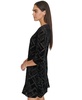 Women's Velvet Burnout 3/4-Sleeve Dress