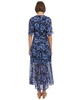 Women's Floral Flutter-Sleeve Maxi Dress