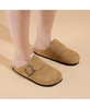 Atlas Fur Genuine Leather Fur Lined Clogs for Women with Arch Support