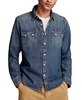 Men's Double Snap Long Sleeve Western Denim Shirt