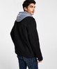 Men’s Sherpa Lined Two Pocket Hooded Trucker Jacket