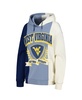 Women's Navy West Virginia Mountaineers Hall of Fame Colorblock Pullover Hoodie