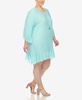 Plus Size Sheer Embroidered Knee Length Cover Up Dress