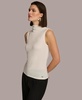 Donna Karan Women's Mock Neck Sleeveless Top