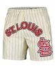 Men's Cream St. Louis Cardinals Pinstripe Retro Classic Woven Shorts