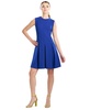 Women's Sleeveless Scuba Crepe Pleated Dress