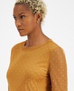 Women's Dewdrop-Embellished Long-Sleeve Mesh Top, Created for Macy's 