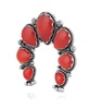 Sterling Silver Red Onyx Gemstone Large Naja Pendant Enhancer