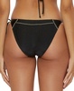 Women's Color Sheen Contrast-Stitch Side-Tie Bikini Bottoms 