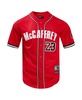 Men's Christian McCaffrey Scarlet San Francisco 49ers Baseball Button-Up Shirt