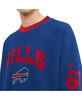 Men's Royal Buffalo Bills Reese Raglan Tri-Blend Pullover Sweatshirt