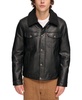 Men's Sherpa-Trim Faux-Leather Trucker Jacket