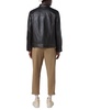 Men's Caruso Leather Racer Jacket with Distressed Seaming