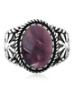 Sterling Silver Purple Spiny Oyster Concha Flower Ring, Size 7