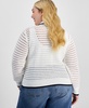 Trendy Plus Size Open-Stitch Zip-Front Cardigan, Exclusively at Macy's 