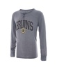 Men's Gray Distressed Boston Bruins Takeaway Henley Long Sleeve T-shirt