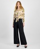 Women's Floral Tie-Neck Blouse, Exclusively at Macy's 