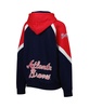 Women's Navy, Red Atlanta Braves Hail Mary Full-Zip Hoodie