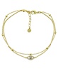 Evil Eye Double Chain Anklet in Gold Plate