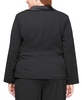 Plus Size Long-Sleeve Tuxedo Blouse