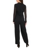 Women's Tuxedo Chiffon-Sleeve Jumpsuit