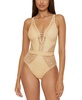 Women's Metallic Plunge-Neck One-Piece Swimsuit