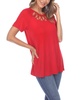 Women's Crisscross Cutout Short Sleeve Top