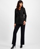 Women's Contrast Tab One-Button Blazer, Created for Macy's 