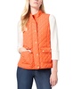 Women's Quilted Patch Pocket Vest with Snaps Zipper