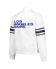 Women's White Los Angeles Rams Line Up Satin Full-Snap Varsity Jacket