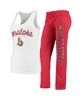 Women's Red,White Ottawa Senators Topic Tank Top & Pants Sleep Set