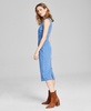 Women's Sleeveless Denim Midi Dress, Exclusively at Macy's