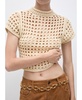 Women's Openwork Short-Sleeved Sweater