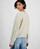 Women's Cable-Knit-Detail Crewneck Sweater, Exclusively at Macy's