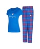 Women's Blue/Red New York Rangers Vector T-Shirt Pants Sleep Set