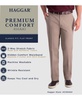 Men's Premium Comfort Khaki Classic-Fit 2-Way Stretch Wrinkle Resistant Flat Front Stretch Casual Pants