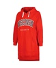 Women's Red Wisconsin Badgers Take a Knee Raglan Hooded Sweatshirt Dress