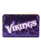 Women's Minnesota Vikings Sequin Zip-Around Wallet