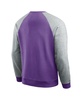 Men's Purple/Heather Gray Minnesota Vikings Colorblock Pullover Sweatshirt