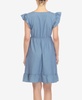 Women's Ruffle Sleeve Knee-Length Dress