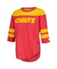 Women's Red Kansas City Chiefs Fullback Tri-Blend 3/4-Sleeve T-Shirt