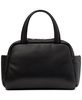 Puffed Smooth Leather Small Satchel