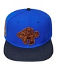 Men's Royal, Black Philadelphia 76ers Heritage Leather Patch Snapback Hat