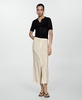 Women's Slit Detail Linen Skirt